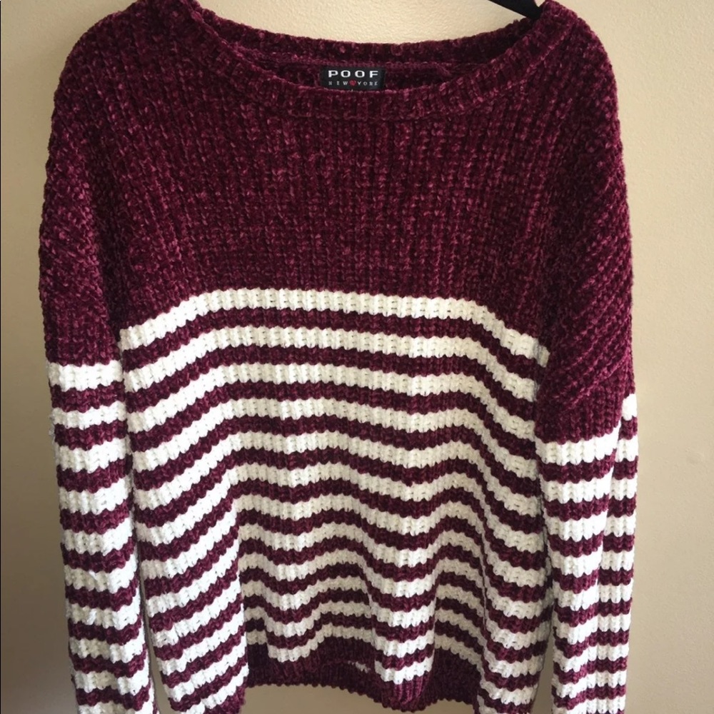 NWOT Warm and Fuzzy Striped Sweater